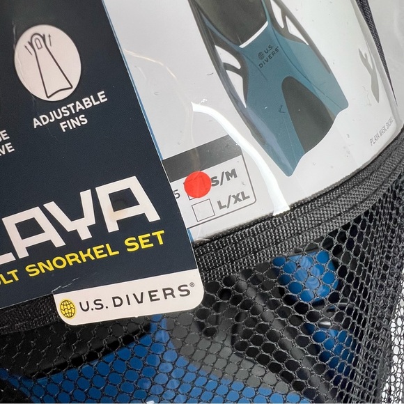 U.S. Divers Playa Adult Snorkel Set S/M (Black & Blue) - Picture 3 of 3